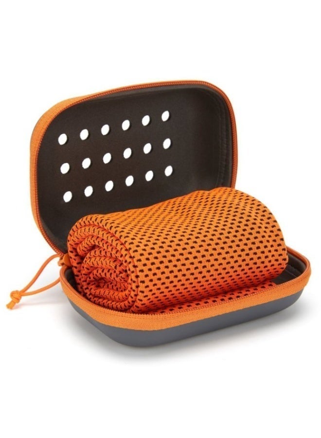 New EVA Boxed Cooling Sports Towel, Quick-Dry Sweat-Absorbing Ice Towel for Outdoor Fitness & Running (Purple/Bright Orange/Bright Green Options) - Image 2
